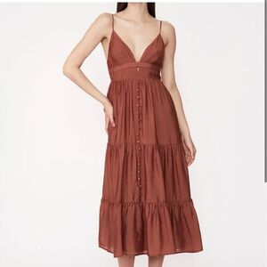 Bardot Midi Dress in Copper NWT (Women’s Small / Size 4)